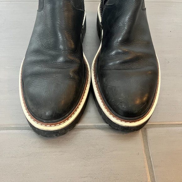 Designer Ann Demeulemeester Leather Lug Sole Boot - Picture 2 of 6